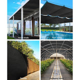 Instahut 3.66x30m 30% UV Shade Cloth Shadecloth Sail Garden Mesh Roll Outdoor Black