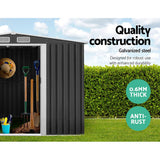 Giantz Garden Shed Outdoor Storage Sheds 2.6x3.9x2M Workshop Metal Base Grey