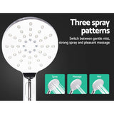 Cefito WELS 9'' Rain Shower Head Set Round Handheld High Pressure Wall Chrome