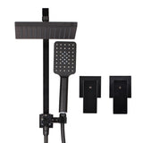 Cefito WELS 8'' Rain Shower Head Taps Square Handheld High Pressure Wall Black