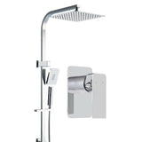 Cefito WELS 10'' Rain Shower Head Mixer Square Handheld High Pressure Wall Chrome