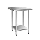 Cefito 762 x 762mm Commercial Stainless Steel Kitchen Bench