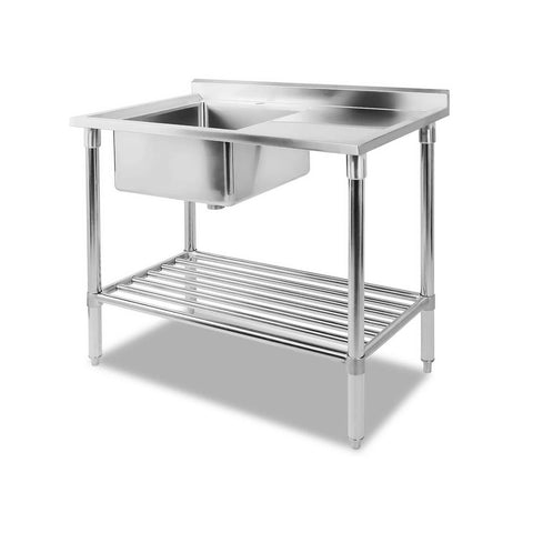 Cefito 100x60cm Commercial Stainless Steel Sink Kitchen Bench