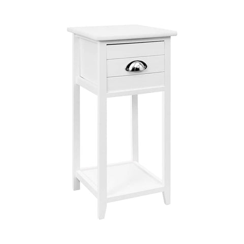 Artiss Bedside Table Nightstand Drawer Storage Cabinet Lamp Side Shelf White