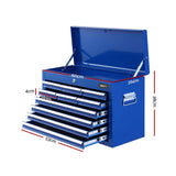 Giantz 10-Drawer Tool Box Chest Cabinet Garage Storage Toolbox Blue