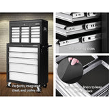 Giantz 14 Drawers Toolbox Chest Cabinet Mechanic Trolley Garage Tool Storage Box