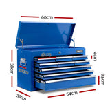 Giantz 9 Drawer Mechanic Tool Box Cabinet Storage - Blue