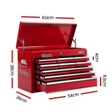 Giantz 9 Drawer Mechanic Tool Box Cabinet Storage - Red