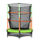 Everfit Trampoline 4.5FT Kids Trampolines Cover Safety Net Pad Ladder Gift Green