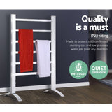 Devanti Electric Heated Towel Rail Rack Rails Freestanding 6 Bars