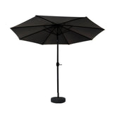 Instahut Outdoor Umbrella 2.7m Base Beach Pole Garden Tilt Sun Patio UV Black