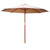 Instahut 3M Outdoor Pole Umbrella Cantilever Stand Garden Umbrellas Patio Beige