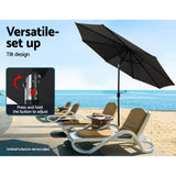 Instahut Outdoor Umbrella 3m Umbrellas Garden Beach Tilt Sun Patio Deck Pole UV