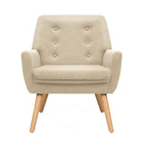 Artiss Fabric Dining Armchair - Beige