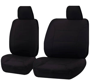 Seat Covers for ISUZU D-MAX 06/2012 - 2016 SINGLE CAB CHASSIS UTILITY FRONT BUCKET + _ BENCH BLACK ALL TERRAIN