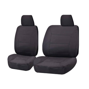 Seat Covers for NISSAN PATROL Y61 GQ-GU SERIES 1999 - 2016 SINGLE CAB CHASSIS FRONT BUCKET + _ BENCH CHARCOAL ALL TERRAIN