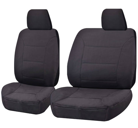 Seat Covers for MITSUBISHI TRITON ML-MN SERIES 06/ 2006 ? 2015 SINGLE CAB CHASSIS FRONT BUCKET + _ BENCH CHARCOAL ALL TERRAIN