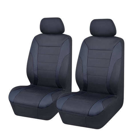 Universal Ultra Light Neoprene Front Seat Covers Size 30/35 | Black/Black