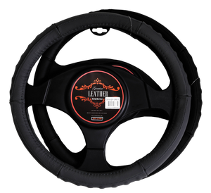 Denver Steering Wheel Cover - Black [Leather]