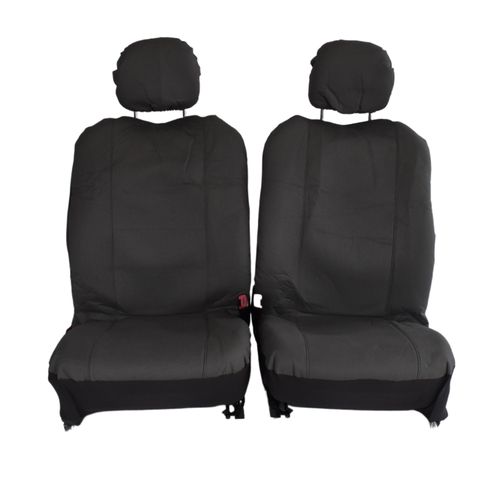 Canvas Seat Covers For Mitsubishi Triton Fronts 07/2006-2020 Grey Single-Cab