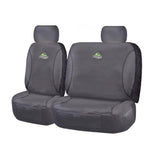 Seat Covers for MITSUBISHI TRITON ML-MN SERIES 06/ 2006 ? 2015 SINGLE CAB CHASSIS FRONT BUCKET + _ BENCH CHARCOAL TRAILBLAZER