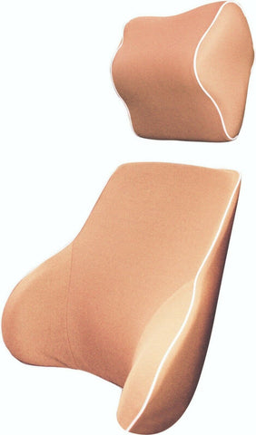 Peach Memory Foam Lumbar Back & Neck Pillow Support Back Cushion Office Car Seat