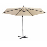 Milano Outdoor 3 Metre Cantilever Umbrella UV Sunshade Garden Patio Deck - Beige