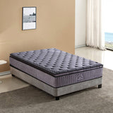 Casa Decor Bamboo Charcoal Mattress Pocket Spring Pillowtop 5 Zone 32cm Depth - Queen - Charcoal