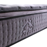 Casa Decor Bamboo Charcoal Mattress Pocket Spring Pillowtop 5 Zone 32cm Depth - King - Charcoal