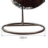 Arcadia Furniture Hanging Basket Egg Chair Outdoor Wicker Rattan Patio Garden - Brown and Coffee