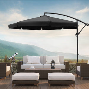 Arcadia Furniture 3M Outdoor Umbrella Grey Cantilever Garden Beach Patio Pool