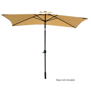 Arcadia Furniture Umbrella 3 Metre Umbrella with Solar LED Lights Garden Yard - Beige