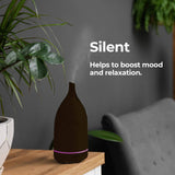 Milano Decor Aroma Diffuser 100ml Ultrasonic Humidifier Purifier And 3 Pack Oils - Dark Wood