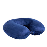 Milano Decor Memory Foam Travel Neck Pillow With Clip Cushion Support Soft Blue