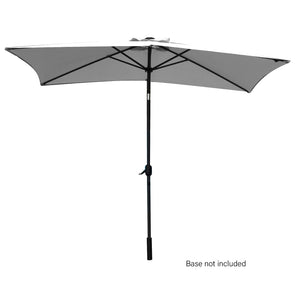 Arcadia Furniture Umbrella 3 Metre Umbrella with Solar LED Lights Garden Yard - Grey