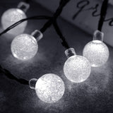 Milano Decor Solar Powered Outdoor Festoon Lights -  White - 30 Lights