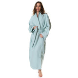 Royal Comfort 100% Cotton Bathrobe Waffle Unisex Ultra Soft Absorbent Durable - Small - Aqua