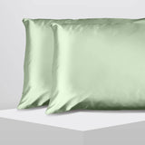 Casa Decor Luxury Satin Pillowcase Twin Pack Size With Gift Box Luxury - Sage Green