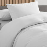 Royal Comfort Velvet Corduroy Quilt Cover Set Super Soft Luxurious Warmth - Queen - White