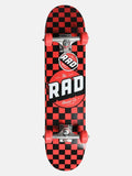 Rad Complete Dude Crew 7" x 30" Skateboard - Checkers Black / Red