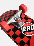 Rad Complete Dude Crew 7" x 30" Skateboard - Checkers Black / Red