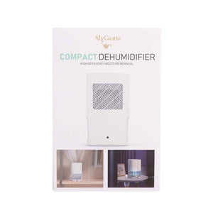 MyGenie Compact Dehumidifier LED Lights 1 Litre Portable Stylish Design White