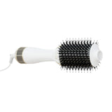 Paris Glam Blow Dry Barrel Brush 2-In-1 Swivel Professional Lightweight White