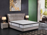 Ergopedic Mattress 5 Zone Latex Pocket Spring Mattress In A Box 30cm - King Single - White  Grey  Black