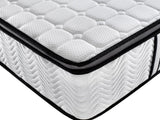 Ergopedic Mattress 5 Zone Latex Pocket Spring Mattress In A Box 30cm - Queen - White  Grey  Black