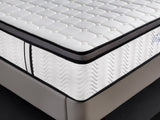 Ergopedic Mattress 5 Zone Latex Pocket Spring Mattress In A Box 30cm - Queen - White  Grey  Black