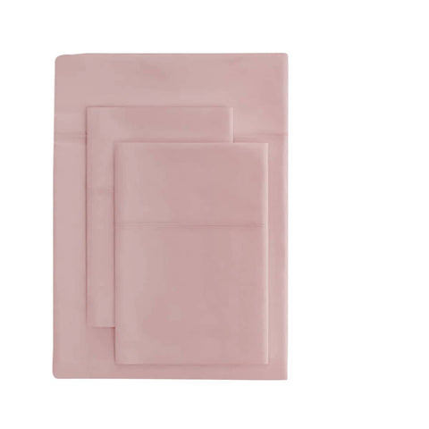 Balmain 1000 Thread Count Hotel Grade Bamboo Cotton Quilt Cover Pillowcases Set - King - Blush