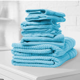 Royal Comfort Eden Egyptian Cotton 600GSM 8 Piece Luxury Bath Towels Set - Aqua