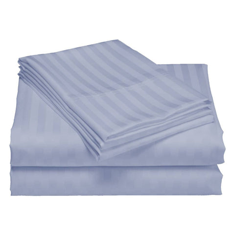 Royal Comfort 1200TC Quilt Cover Set Damask Cotton Blend Luxury Sateen Bedding - King - Blue Fog