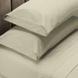 Renee Taylor 1500 Thread Count Pure Soft Cotton Blend Flat & Fitted Sheet Set Ivory King